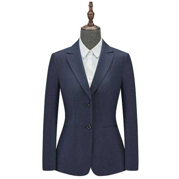 女西服 YD01704 藏兰格子丝光羊毛女西服